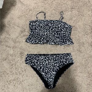 Floral Black and White womens swimsuit